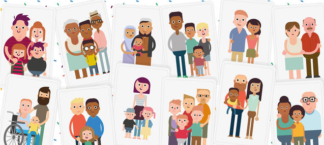 Images of different family groupings